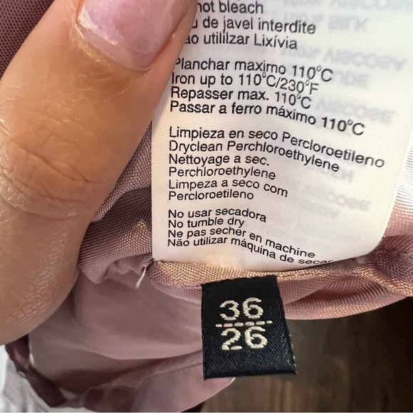 3/$30 🍂 Massimo Dutti Dark Plum Silk Embroidered Shift Dress - Picture 12 of 12